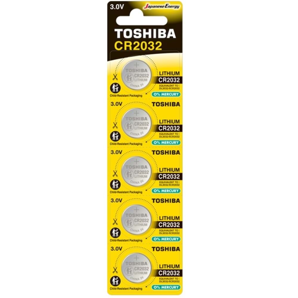 Toshiba CR2032 3V Lithium 5 li Pil