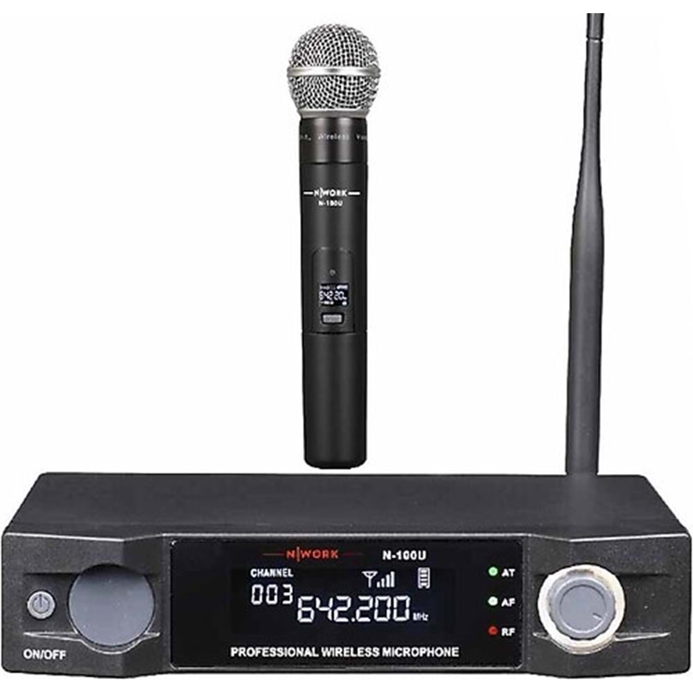 Uhf Kablosuz Mikrofon 1 EL Nwork N-100U