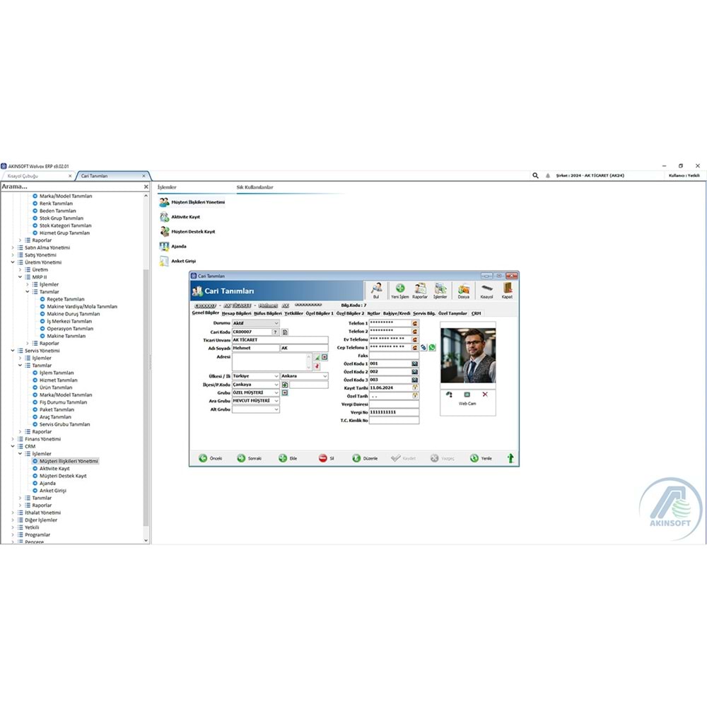 AKINSOFT Wolvox Paket-1 Modül İçerikleri Cari 1, Kasa, Stok 1, Fatura, Transfer, Analiz