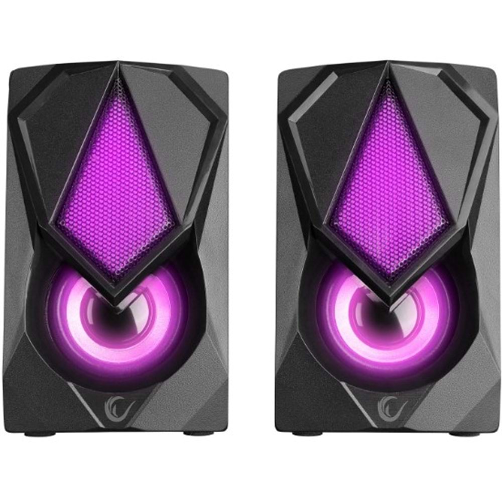 Rampage RMS-G19 2.0 5 Watt LED Işıklı Siyah Multimedia Speaker