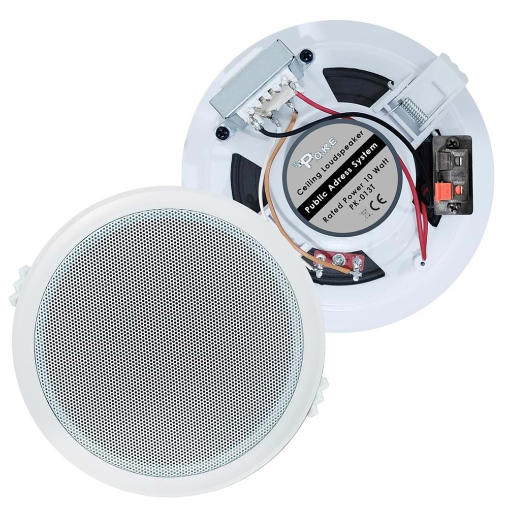 Alçıpan Tavan Hoparlör 13cm 10w Trafolu 100v Poke PK-013T