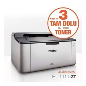 Brother HL-1111-3T Mono Laser Yazıcı (3xTam Dolu Toner)