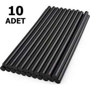 Emba Silikon Kalın 10Mm Siyah - 10 Lu Paket