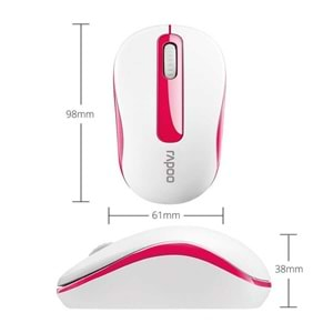 Rapoo 17300 M10 Plus 1000Dpı Kırmızı / Beyaz Kablosuz Mouse