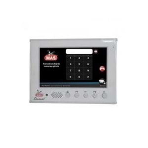 Mas Görüntülü Diafon 7 İnç Tuşlu Ekran Diamond-Beyaz