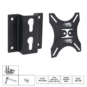 Ufix Lcd Monitör Askı Aparatı Sabit 19/27 50-70 Cm Kare