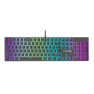 Turbox TR-MK10PD USB Kablolu (Siyah) Rgb Makro Gaming Mekanik Klavye Pudding Tuş Bilek Destekli Blue Switch Mekanik Rainbow Klavye