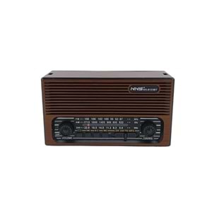 Radyo Nostalji Şarjlı Bt/Usb/Sd/Fm Nns Ns-8123Bt Bordo