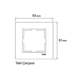 Viko Karre Tekli Çerçeve Beyaz 1 Adet Priz Çerçevesi