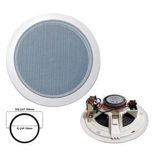 Nwork C-5T Alçıpan Tavan Hoparlör 13cm 10 Watt Trafolu Beyaz