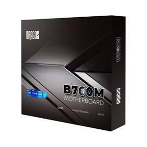 Dragos Dragmode B760M D5Pro Sata,M2 Ddr5 8000MHz(OC) Usb3.2 Type C Dp Hdmi Ses 2.5GbE Lan 1700P mATX Anakart