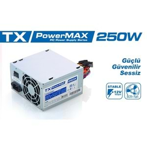 TX PowerMAX TXPSU250S1 250W 2xSATA, 2xIDE Güç Kaynağı