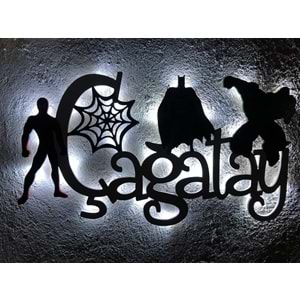 Gece Lambası Led li İsimli Model 80 X 50 CM Kahramanlar-1