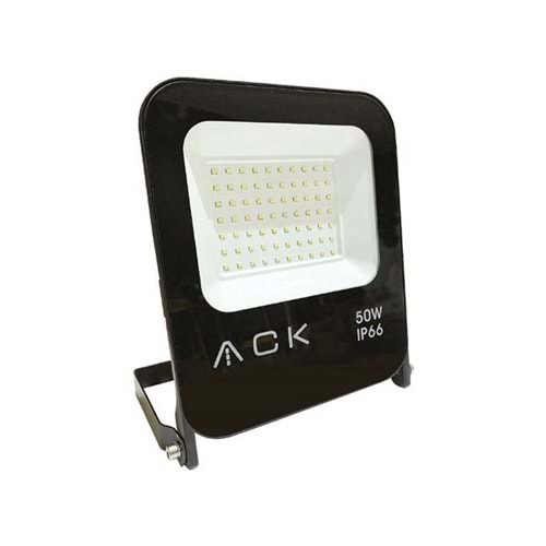 Ack Siyah Kasa 50W 6500K Beyaz Led Projektör AT62-05032