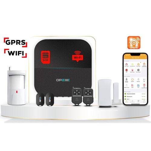 OPAX-W20 GPRS I GSM I WIFI KABLOSUZ NETWORK ALARM SİSTEMİ (1 YIL AHM ÜCRETSİZ)
