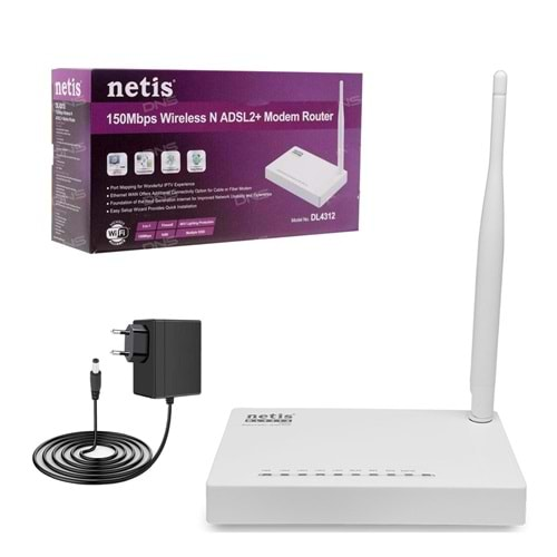 Netis Dl-4312 Kablosuz Modem Router 4 Port 150 Mbps Adsl2