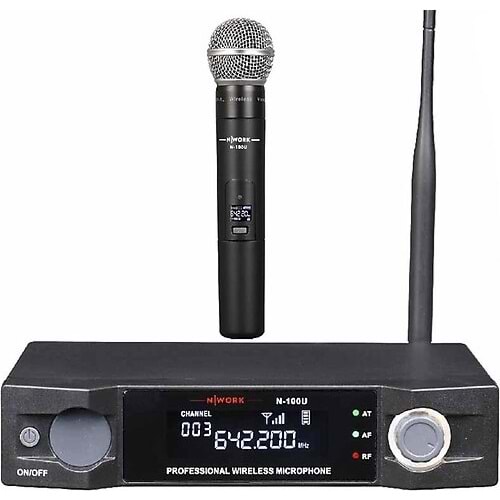 Uhf Kablosuz Mikrofon 1 EL Nwork N-100U