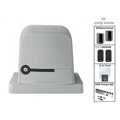 Nice Robus 600 Kg Taşıma Kapasiteli Yana Kayar Bahçe Kapı Motoru Yeni Model