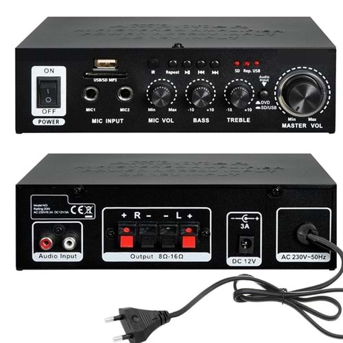 Anfi 100 Watt Bt Pc Mic Usb Sd 12v 220v Notel NOT-306