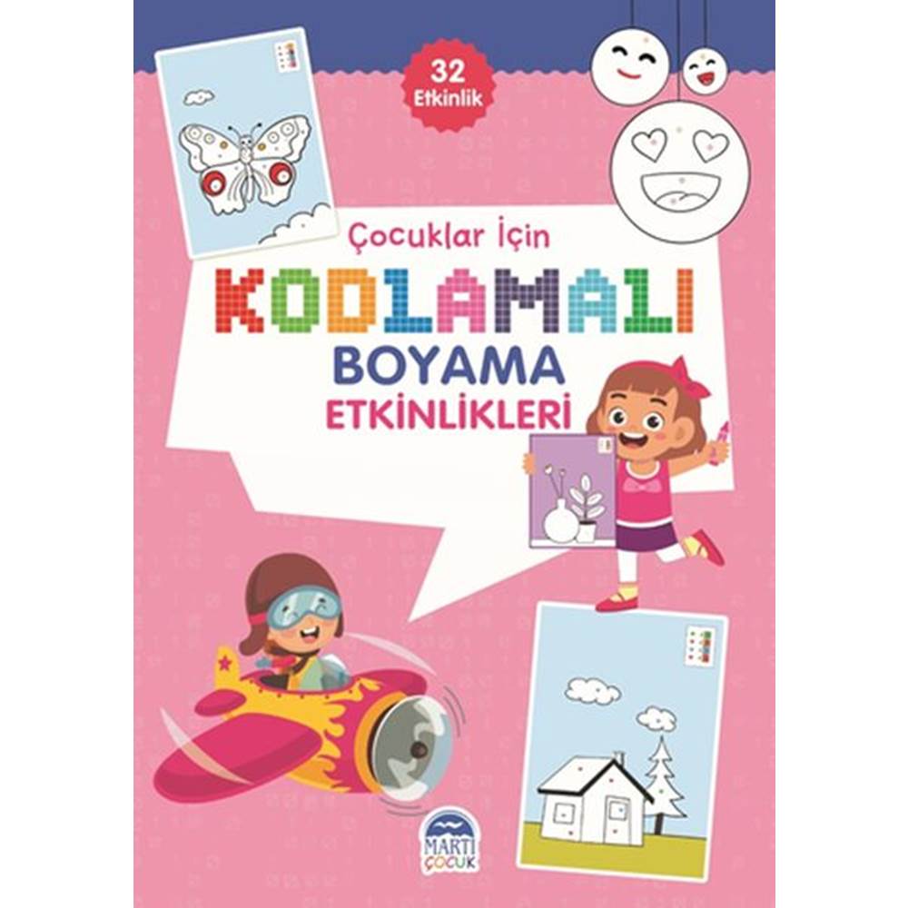 Kodlamalı Boyama Etkinlikleri - Pembe - 32 Sayfa