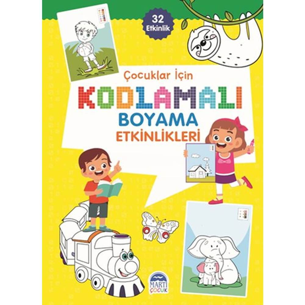 Kodlamalı Boyama Etkinlikleri - Sarı - 32 Sayfa