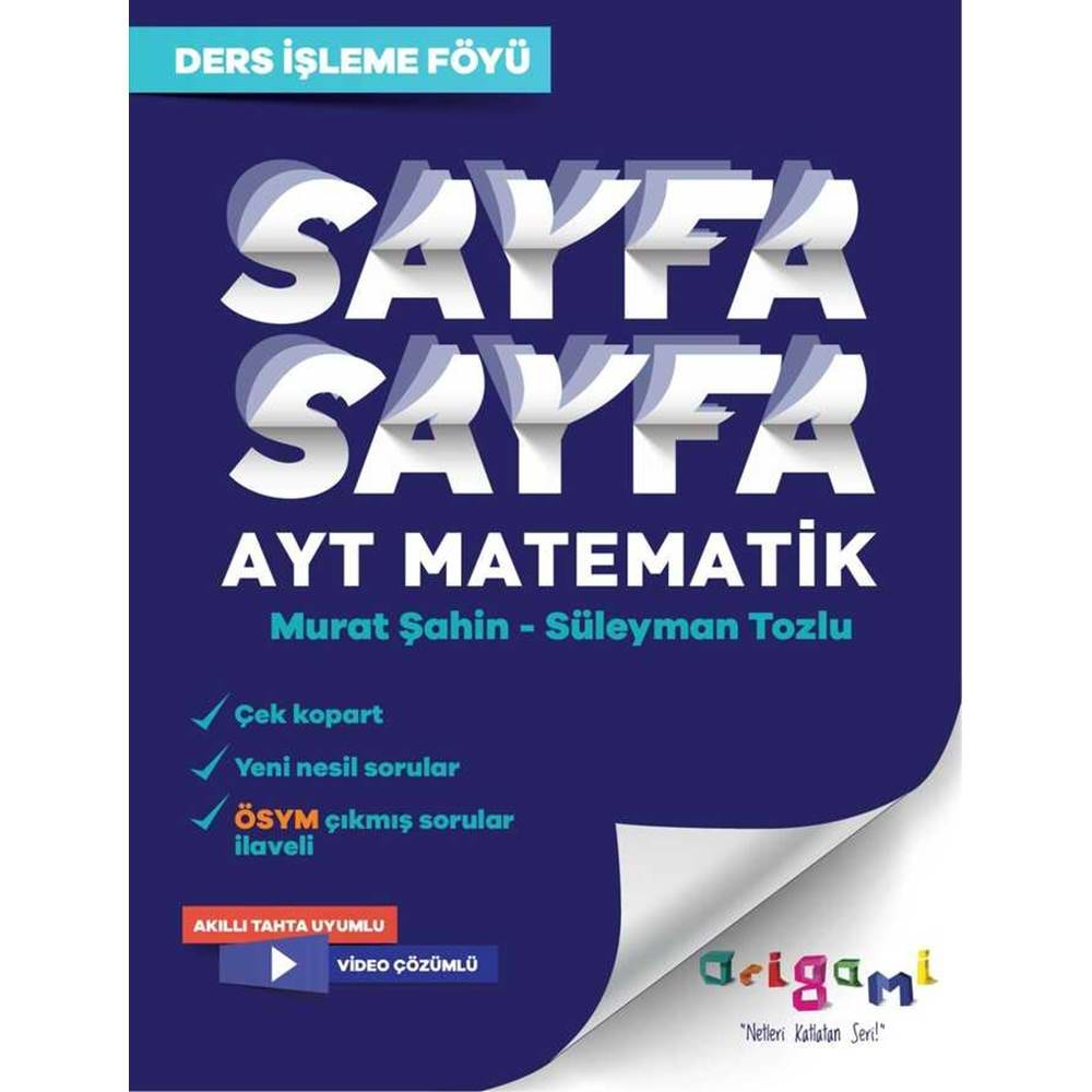 ORİGAMİ AYT MATEMATİK SAYFA SAYFA DERS İŞLEME FÖYÜ