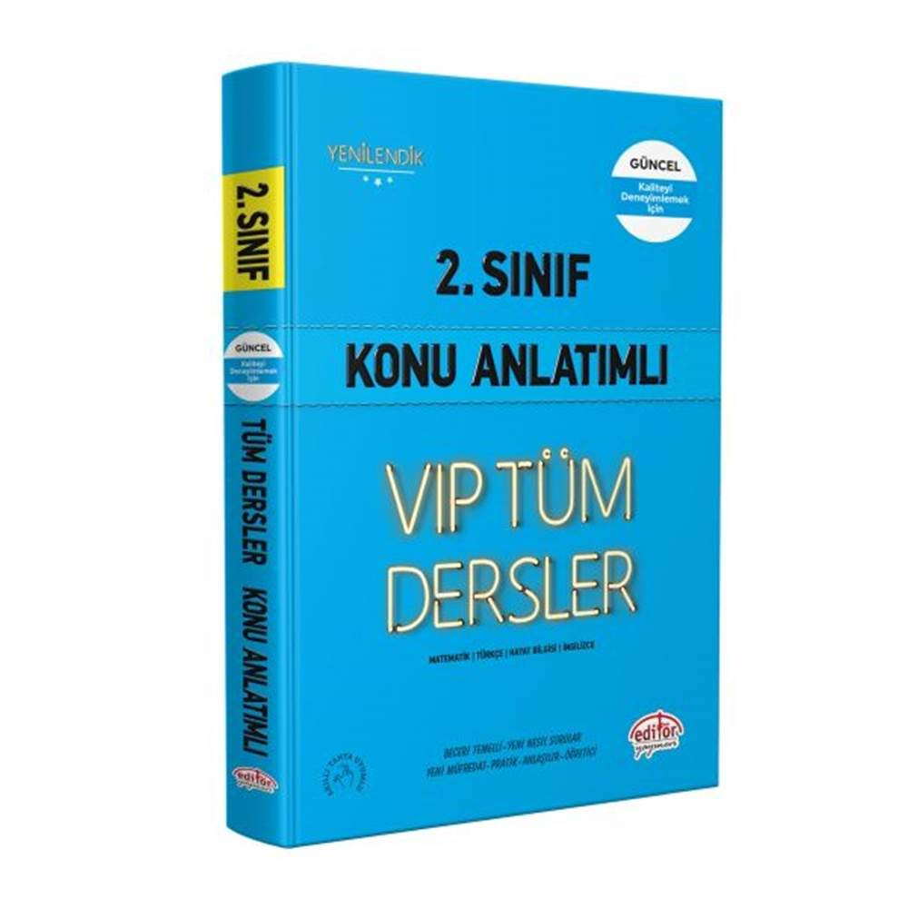 Editör 2. Sınıf VIP Tüm Dersler Konu Anlatımlı Mavi Kitap