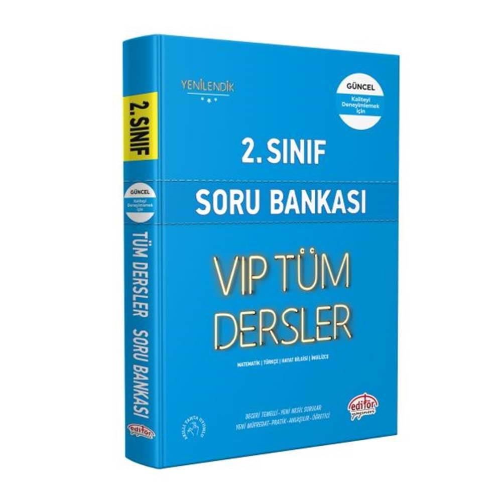 Editör 2. Sınıf VIP Tüm Dersler Soru Bankası Mavi Kitap