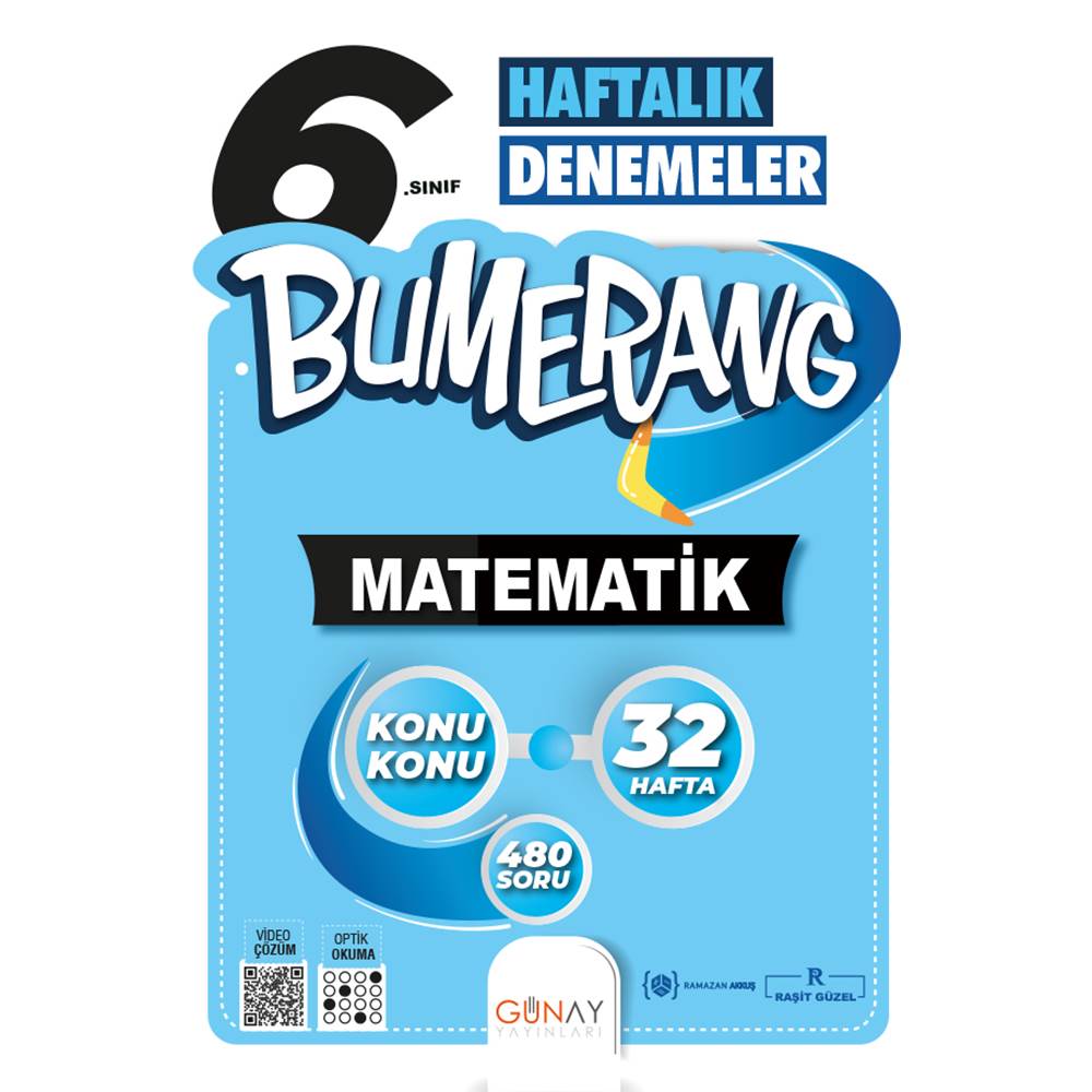 Günay 6. SINIF Bumerang 32 Haftalık Matematik Denemeleri