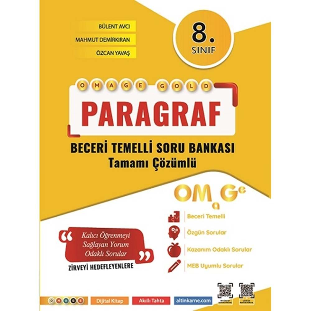 NARTEST 8. SINIF OMAGE GOLD PARAGRAF SORU BANKASI