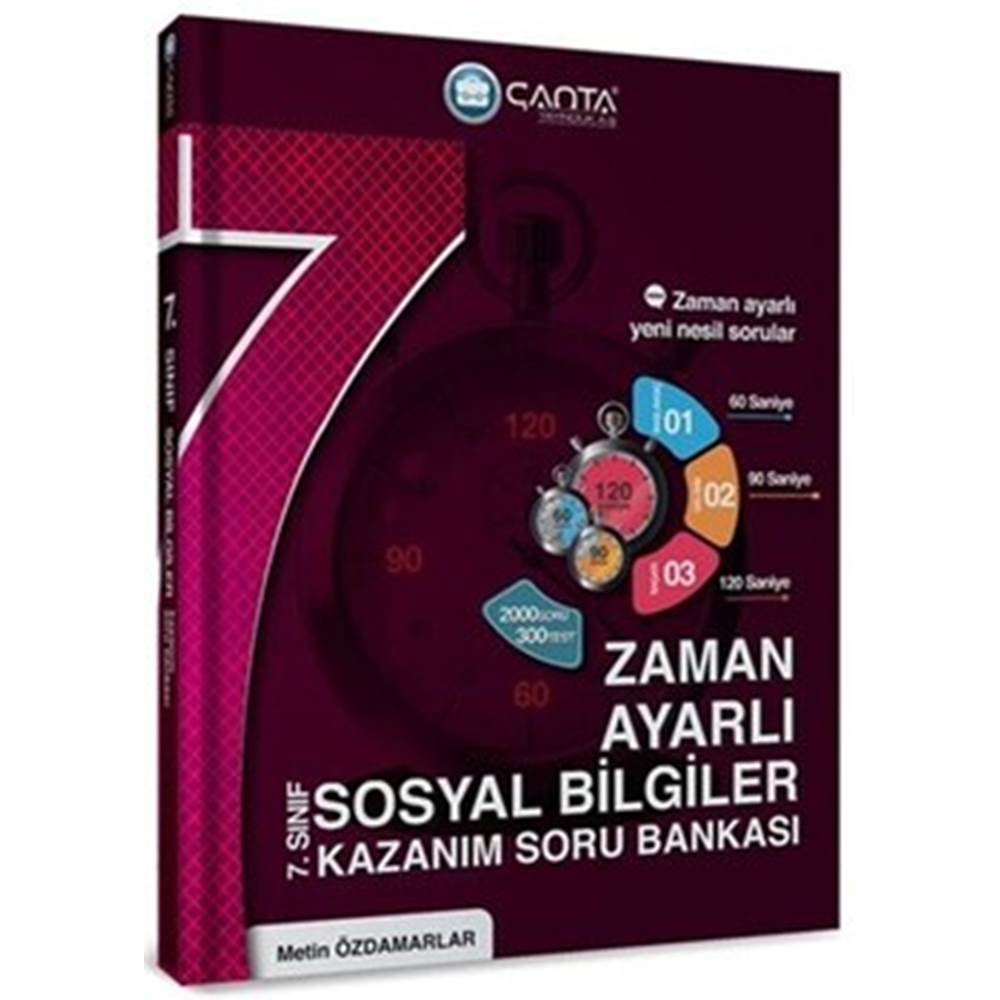 Çanta 7. Sınıf Sosyal Bilgiler Zaman Ayarlı Kazanım Soru Bankası