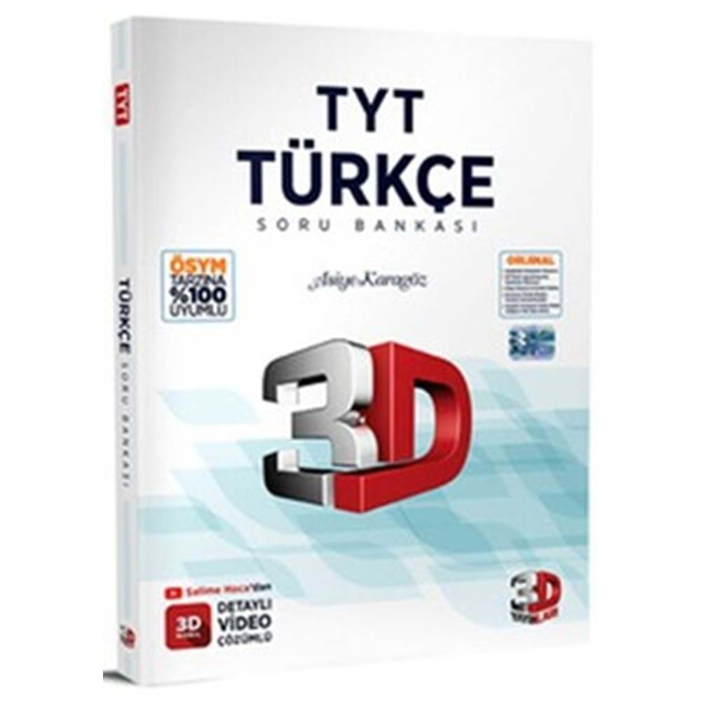 3D Yayınları YKS TYT Türkçe Soru Bankası Video Çözümlü