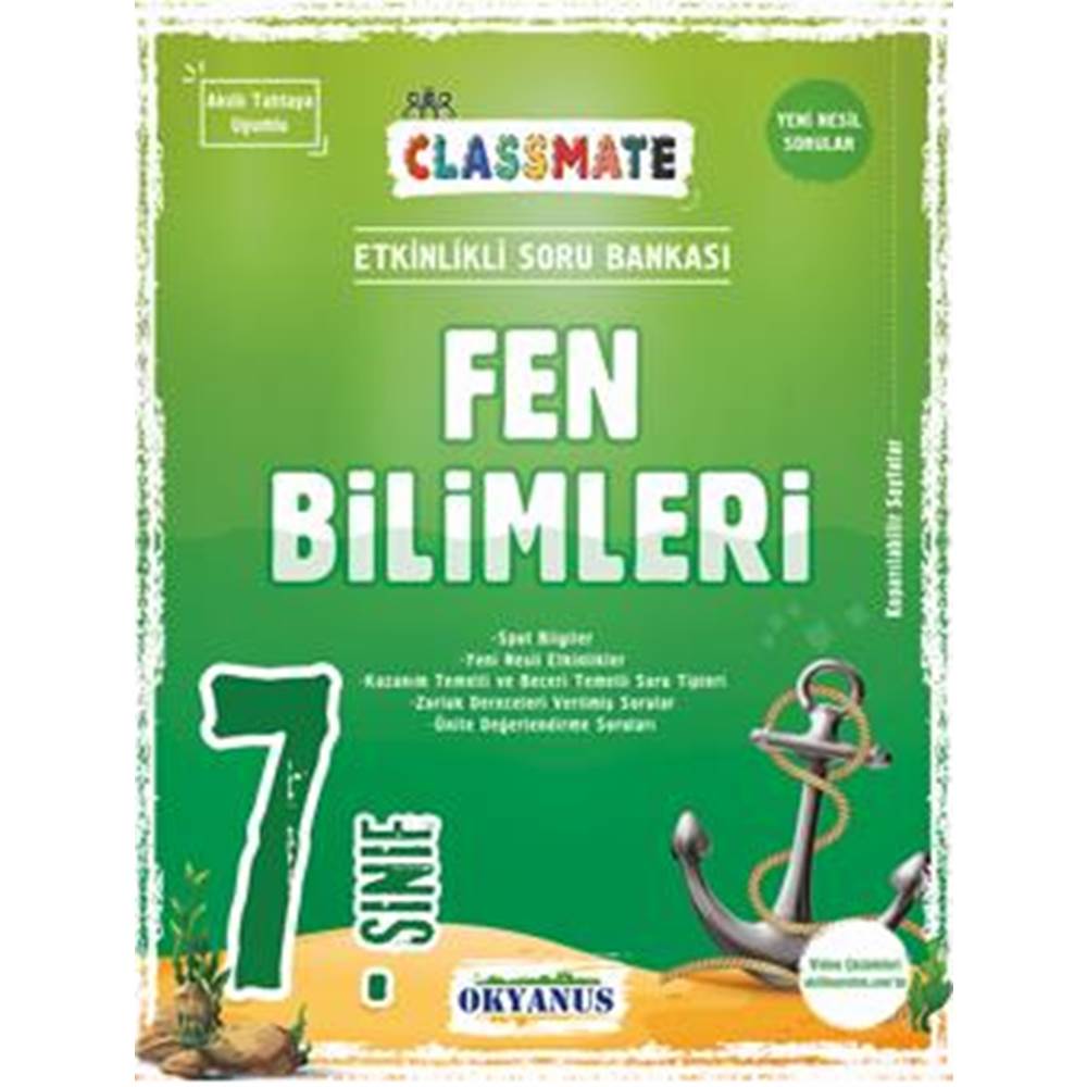 Okyanus 7. Sınıf Classmate Fen Bilimleri Soru Bankası