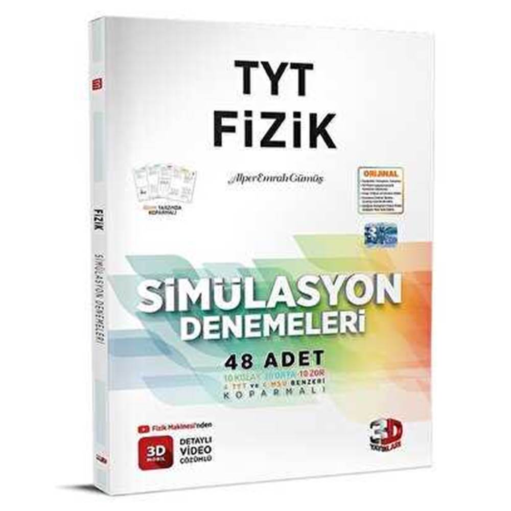 3D Yayınları 2024 TYT 3D Simülasyon Fizik Denemeleri