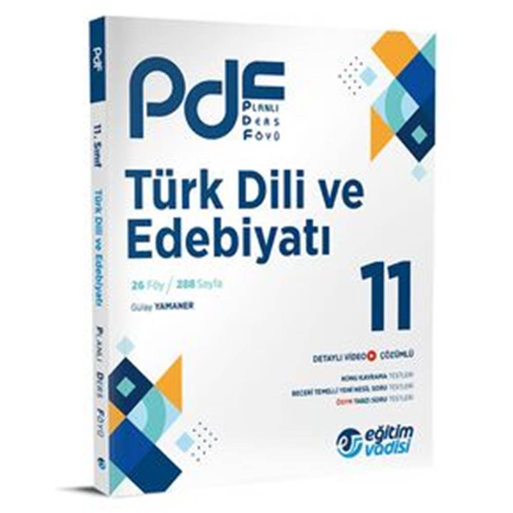 Eğitim Vadisi 11. Sınıf Türk Dili ve Edebiyatı PDF Planlı Ders Föyü