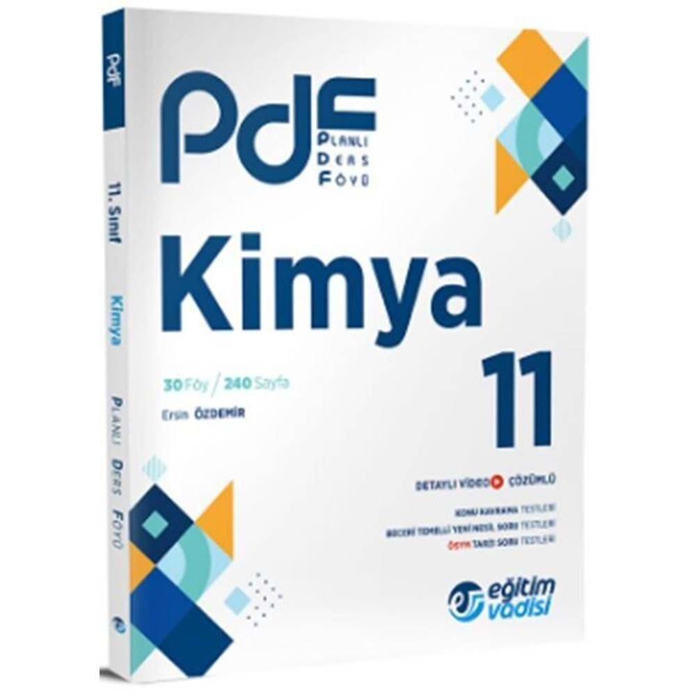 Eğitim Vadisi 11. Sınıf Kimya PDF Planlı Ders Föyü