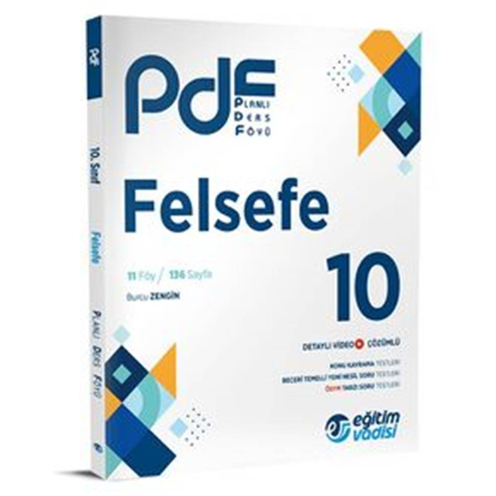 Eğitim Vadisi 10. Sınıf Felsefe PDF Planlı Ders Föyü Konu Anlatımlı