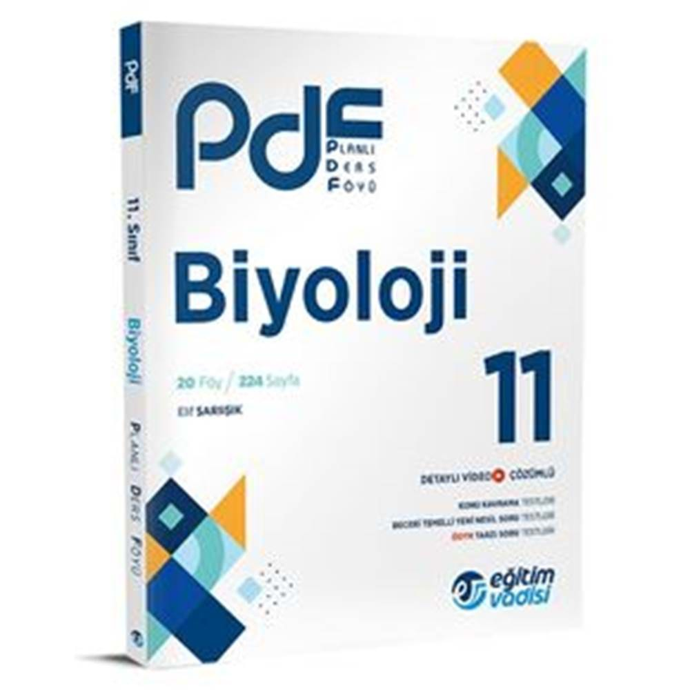 Eğitim Vadisi 11. Sınıf Biyoloji PDF Planlı Ders Föyü Konu Anlatımlı Eğitim Vadisi Yayınları