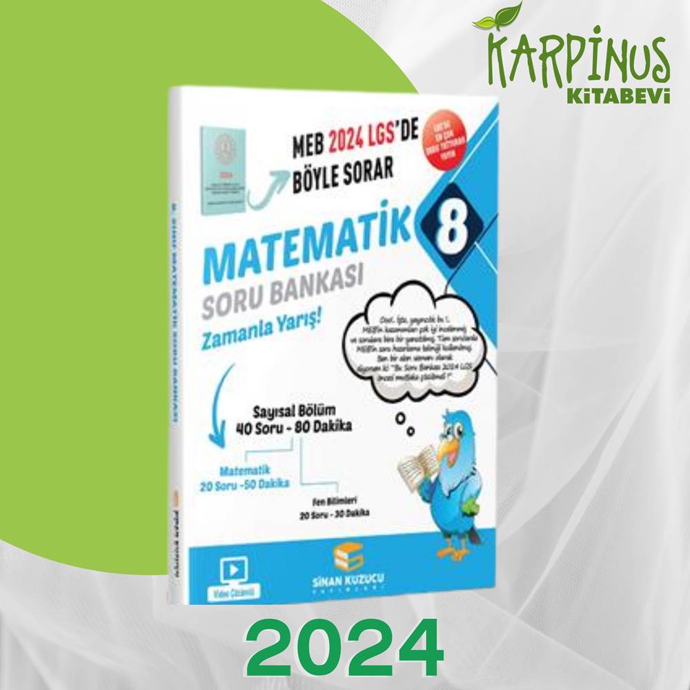 Sinan Kuzucu 8. Sınıf Meb 2024'de Böyle Sorar Matematik Soru Bankası