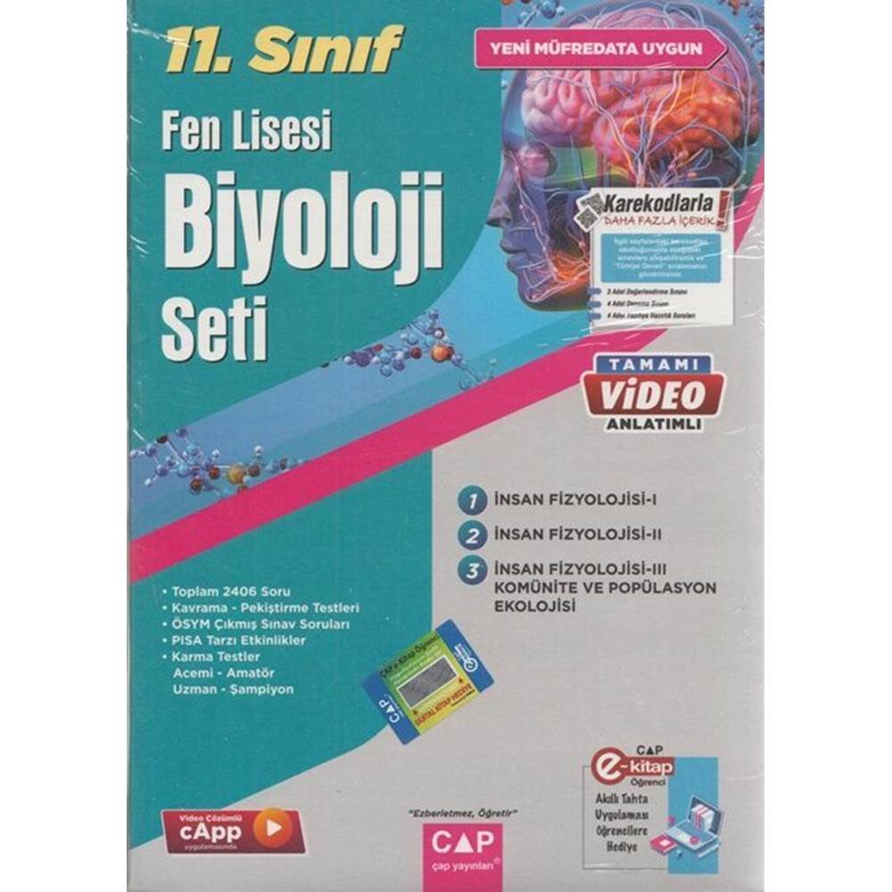 Çap Yayınları 11. Sınıf Biyoloji Fen Lisesi Seti