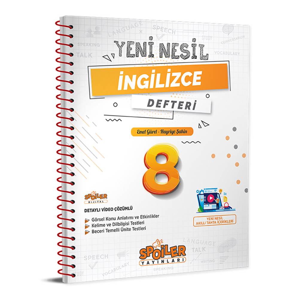 SPOİLER 8.SINIF YENİ NESİL İNGİLİZCE DEFTER