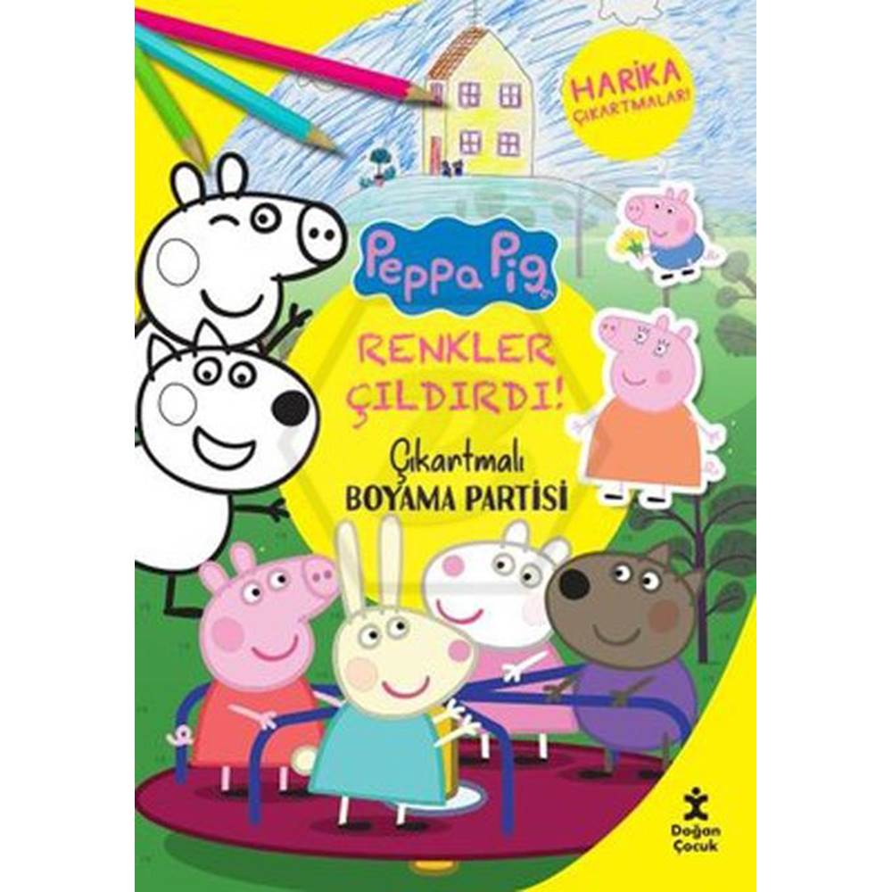 Peppa Pig Çıkartmalı Boyama Partisi