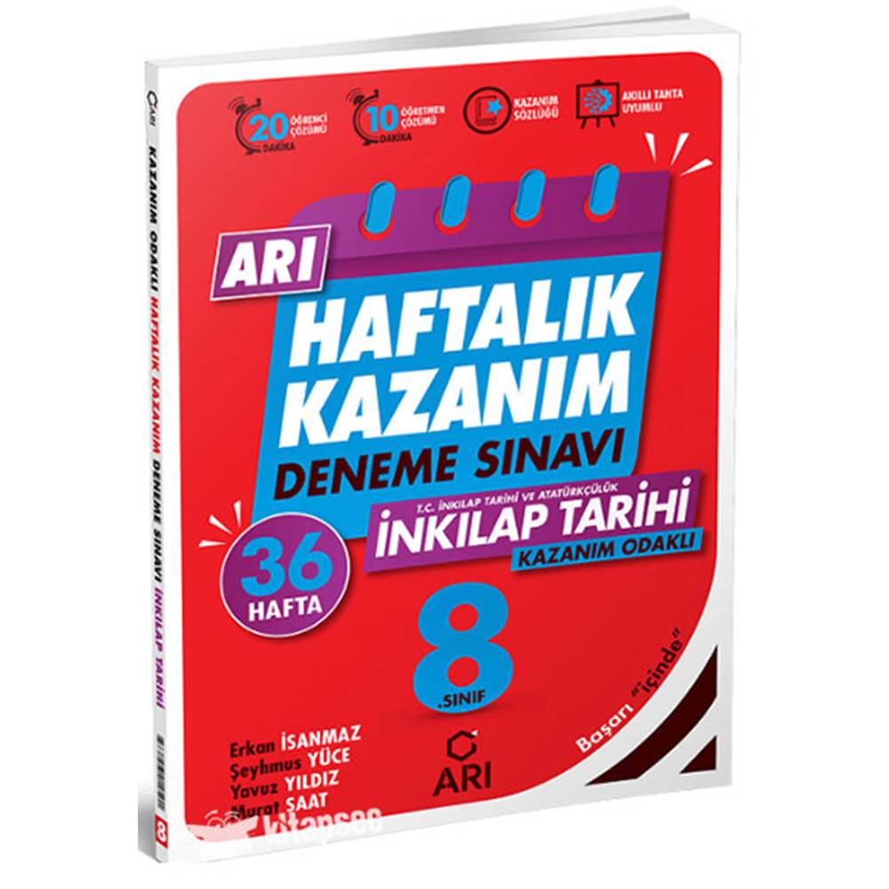 Arı 8. Sınıf T.C. İnkılap Tarihi ve Atatürkçülük Haftalık Kazanım Deneme