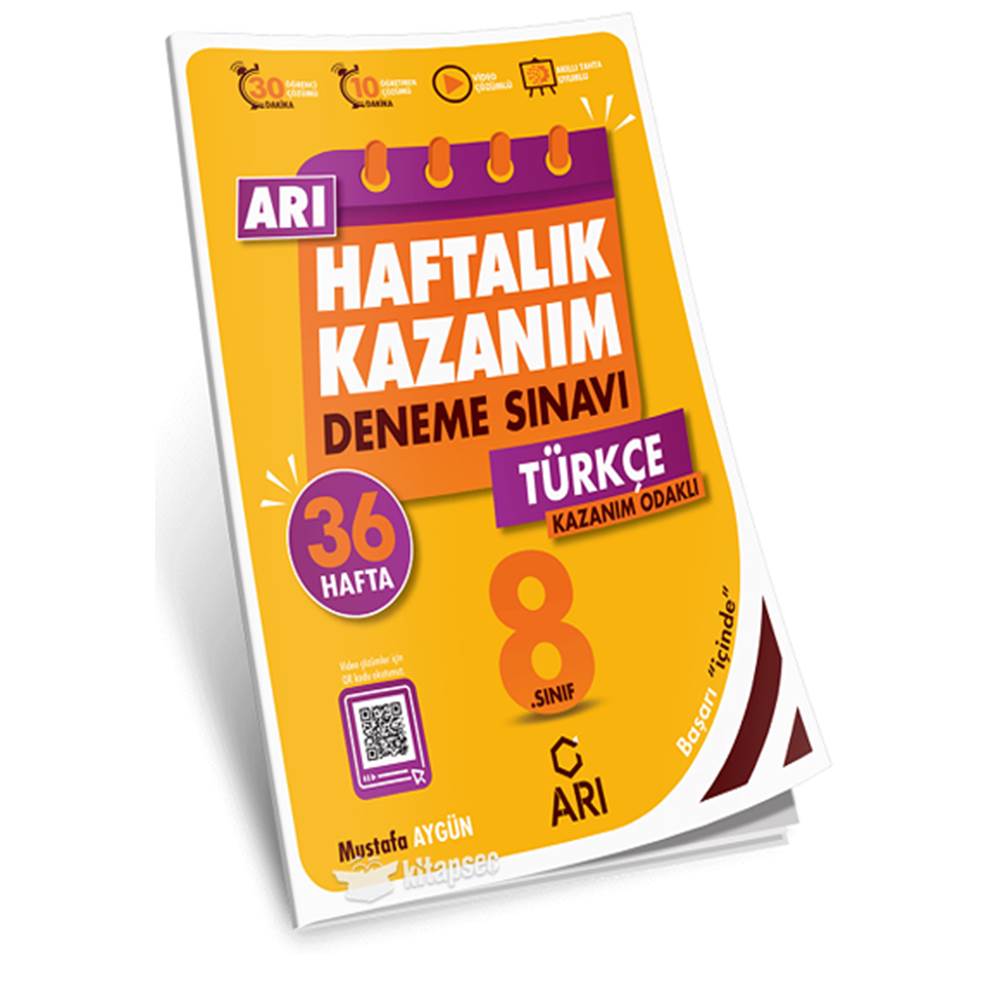 Arı 8 Sınıf Haftalık Kazanım İngilizce deneme sınavı