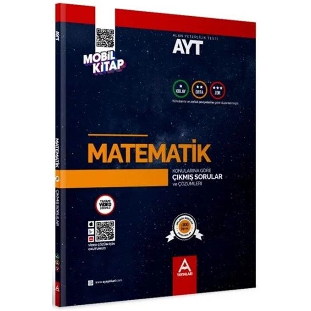 A Yayınları AYT Matematik Konularına Ve Zorluk Derecesine Göre Çıkmış Sorular