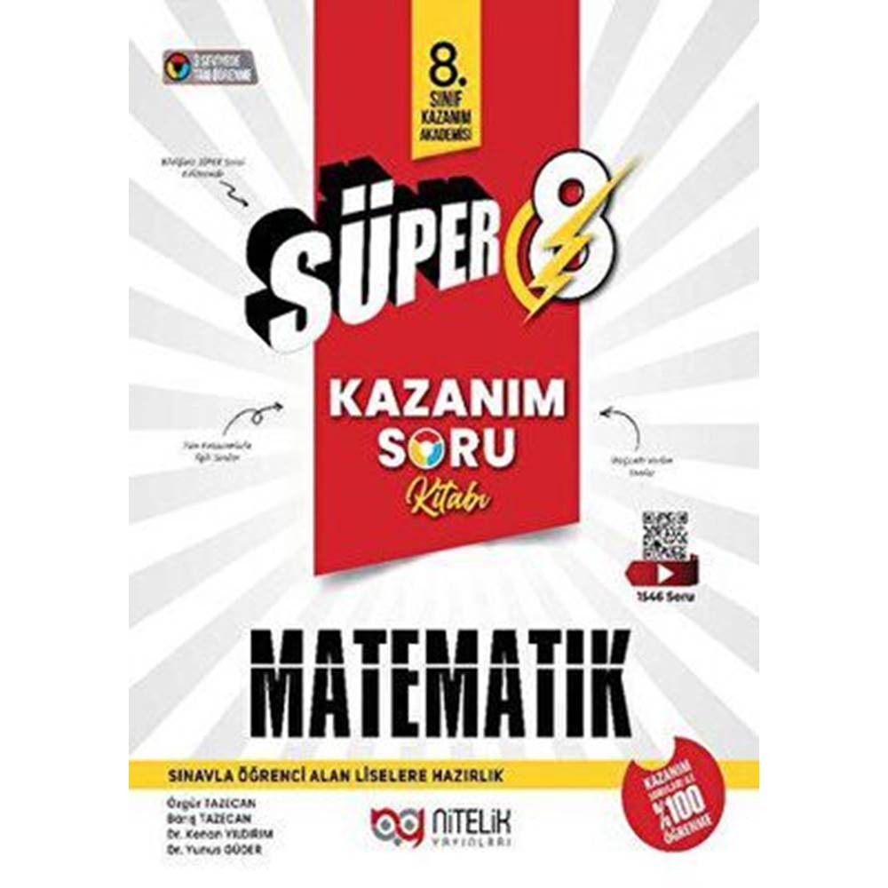 Nitelik 8.Sınıf Matematik Süper Kazanım Soru Kitabı