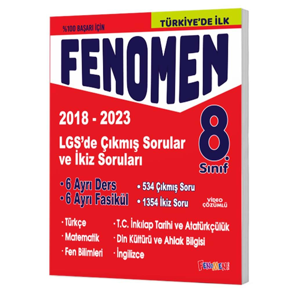 FENOMEN 8 LGS ÇIKMIŞ SORULAR VE İKİZ SORULARI SETİ (6 KİTAP) (2018-2024) (İADESİZDİR)