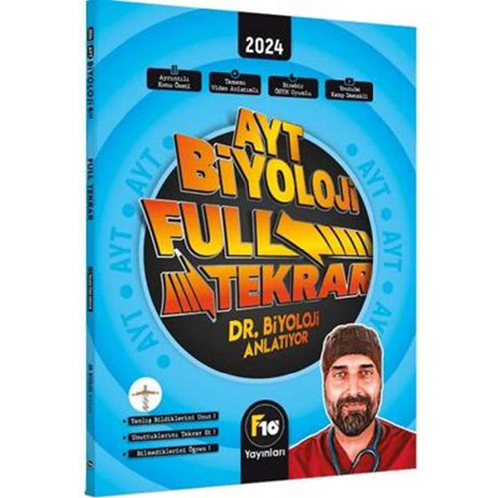 F10 Yayınları Dr. Biyoloji AYT Biyoloji Full Tekrar Video Ders Kitabı