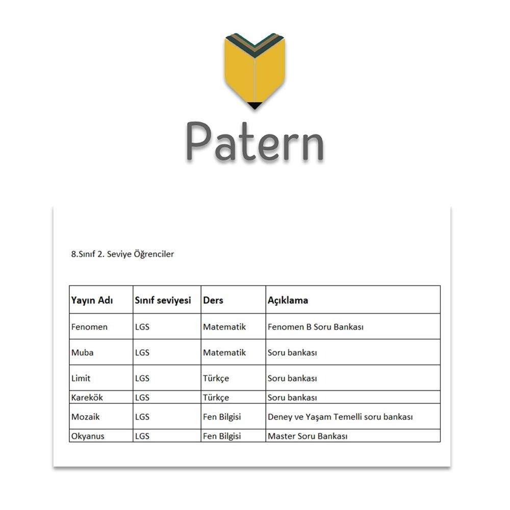 PATERN 8.SINIF 2.SEVİYE SET