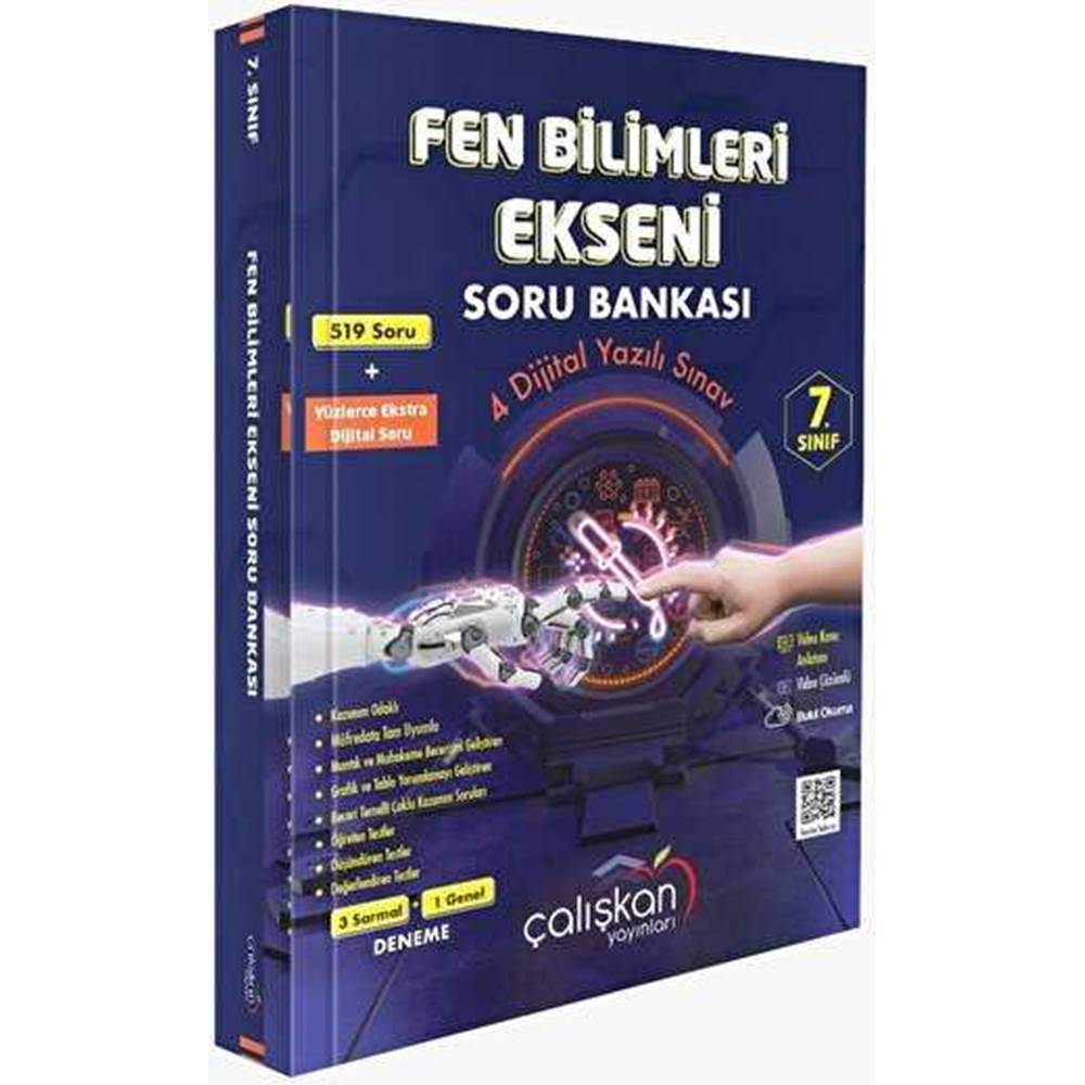 Çalışkan Yayınları 7. Sınıf Fen Bilimleri Ekseni Soru Bankası